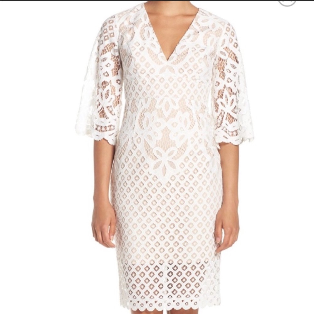 Bardot Charlie' V-Neck Lace Sheath Dress